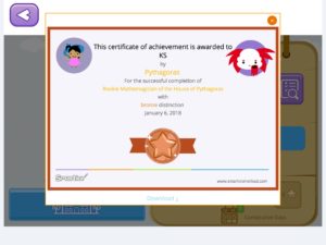 Smartick certificate