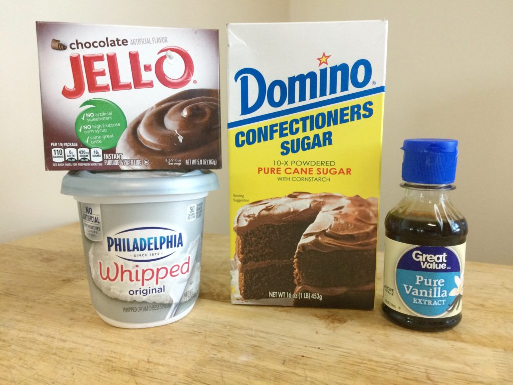 Valentine's Chocolate Pudding Cream Cheese Frosting