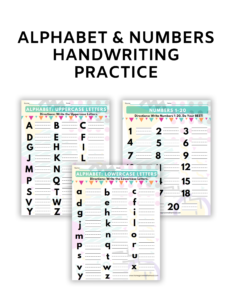 Alphabet + Numbers Handwriting Practice (First Time Downloader Freebie)