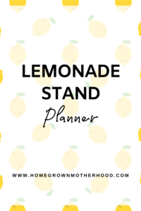 Lemonade Stand Planner