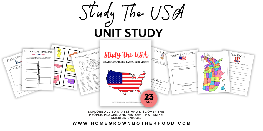 Study The USA Unit Study